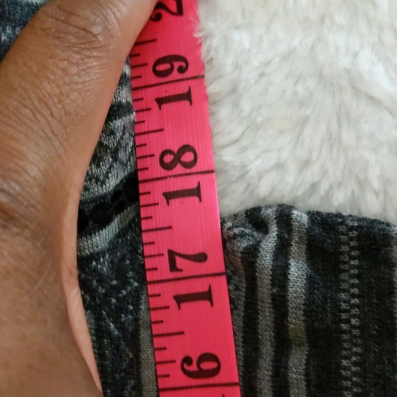 Antonio Melani| Black and Grey Striped Sequined Crew Neck Sweater - Picture 8 of 11